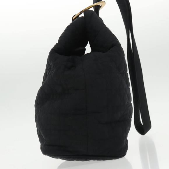 Christian Dior Canage Shoulder Bag Nylon Black Gold Auth yk15552 - Picture 4 of 16